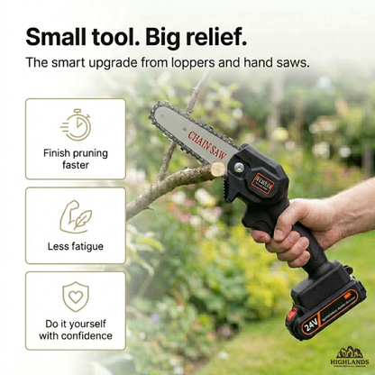 Titan Pro Mini Chainsaw With Rechargeable Battery + FREE GIFT
