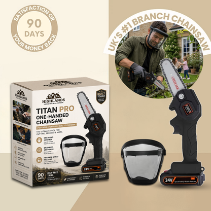 Titan Pro Mini Chainsaw With Rechargeable Battery + FREE GIFT